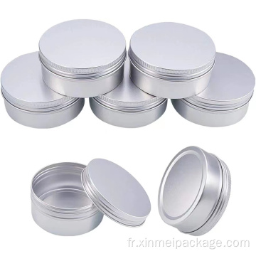 250g 8 oz de gros métal rond étain d&#39;aluminium